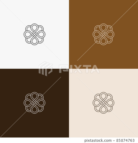 minimal line art symbol and icon for logo template 85874763