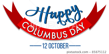Happy Columbus day logo banner 85875112