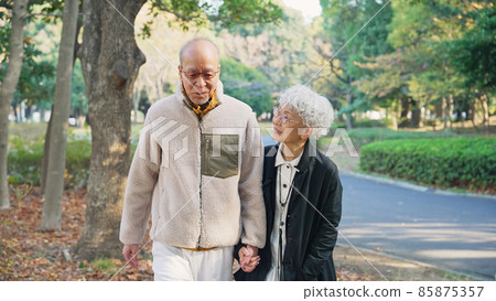 走依偎的資深夫婦 85875357