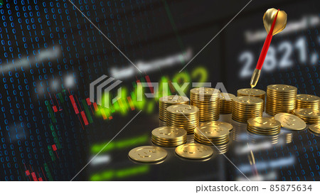 The darts on chart background for business concept 3d rendering The darts on chart background for business concept 3d rendering 85875634