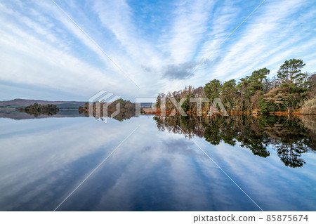 Power station producing energy on the banks of the River Foyle near Derry, Northern Ireland 85875674