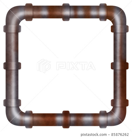 Water pipe frame square real rust - Stock Illustration [85876262] - PIXTA