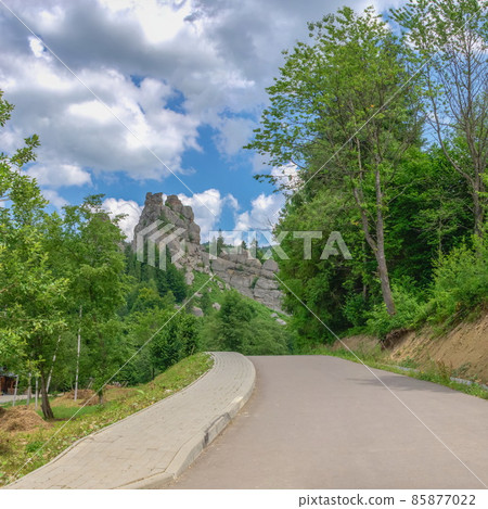 The rock complex of Tustan in Ukraine The rock complex of Tustan in Ukraine 85877022