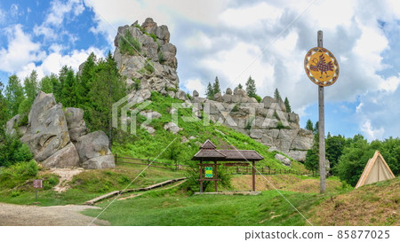 The rock complex of Tustan in Ukraine 85877025