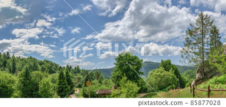 The rock complex of Tustan in Ukraine The rock complex of Tustan in Ukraine 85877028