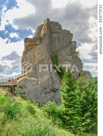 The rock complex of Tustan in Ukraine 85877032