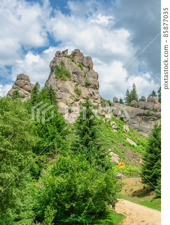 The rock complex of Tustan in Ukraine 85877035