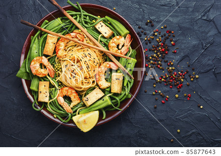 Asian shrimp salad. Asian shrimp salad. 85877643