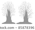 Trees Grey Silhouette 85878396