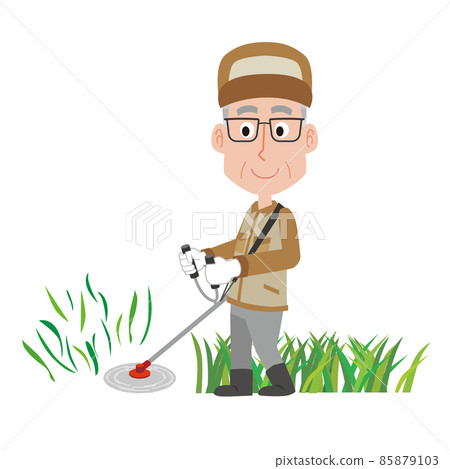 做除草工作的老人 85879103