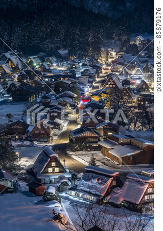 Shirakawago Winter Scene Shirakawago Winter Scene 85879176