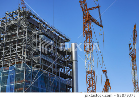 Biomass power plant construction work Biomass power plant Biomass power plant construction work Biomass power plant 85879375