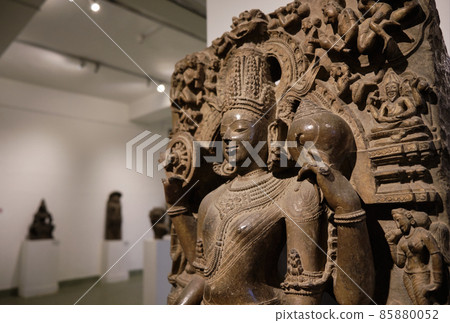 Stone statue of Hindu deity in the National Museum of India in New Delhi Stone statue of Hindu deity in the National Museum of India in New Delhi 85880052