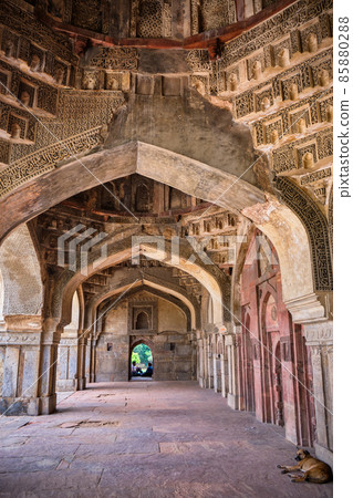 Bada Gumbad, the three domed mosque, in Lodi Gardens, New Delhi 85880288