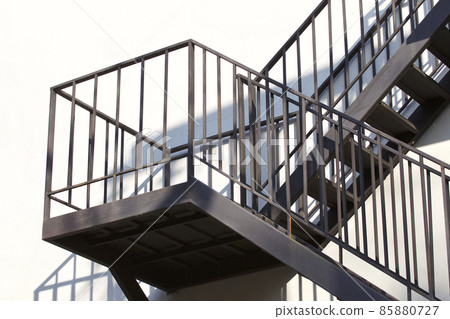 Metal structure of a metal staircase Metal structure of a metal staircase 85880727