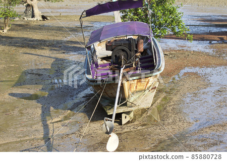 Old fishing boat on the Railay Peninsula, Thailand 85880728