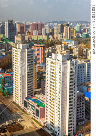Cityscape view of Pyongyang, capital of North Korea 85881883