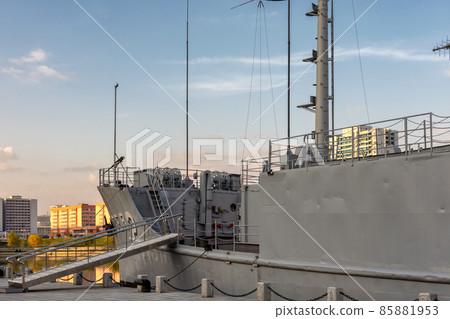 USS Pueblo spy ship captured by North Korea displayed in Pyongyang, North Korea 85881953