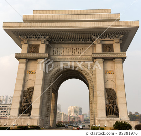 The Arch of Triumph, triumphal arch in Pyongyang, North Korea The Arch of Triumph, triumphal arch in Pyongyang, North Korea 85881976