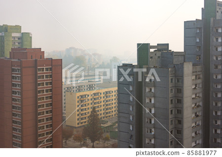 Apartment blocks in Pyongyang, capital of North Korea Apartment blocks in Pyongyang, capital of North Korea 85881977