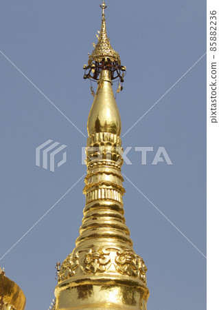Buddhist temple complex Shwedagon is a historical symbol of Buddhism, Myanmar Buddhist temple complex Shwedagon is a historical symbol of Buddhism, Myanmar 85882236