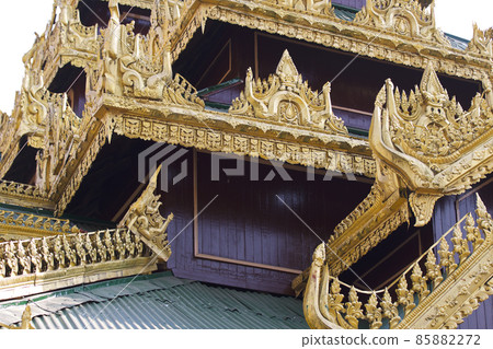 Buddhist temple complex Shwedagon is a historical symbol of Buddhism, Myanmar Buddhist temple complex Shwedagon is a historical symbol of Buddhism, Myanmar 85882272