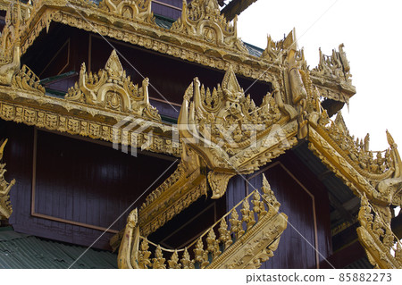 Buddhist temple complex Shwedagon is a historical symbol of Buddhism, Myanmar Buddhist temple complex Shwedagon is a historical symbol of Buddhism, Myanmar 85882273