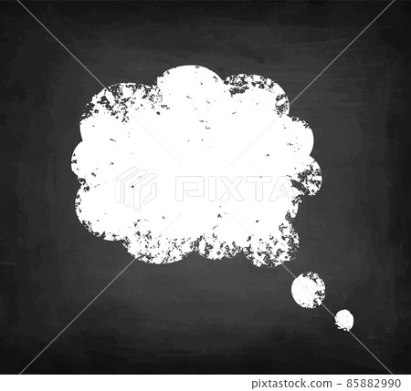 Speech bubble chalk sketch. 85882990