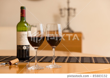 A glass of delicious red wine to drink on an elegant holiday 85883132