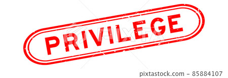 Grunge red privilege word rubber seal stamp on white background 85884107