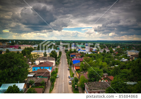 Panorama aerial view to Zaraysk from Old water tower , Moscow region, Russia 85884868
