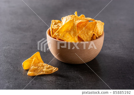 Nachos in wooden bowl Nachos in wooden bowl 85885192