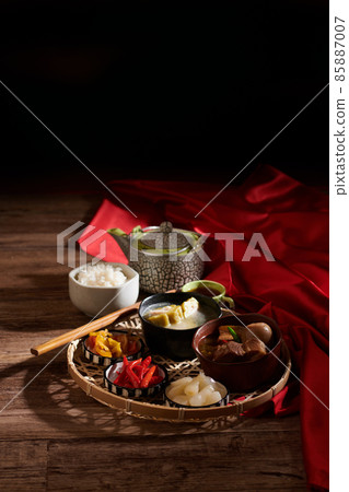 Traditional Food Prepared for Tet Dinner 85887007