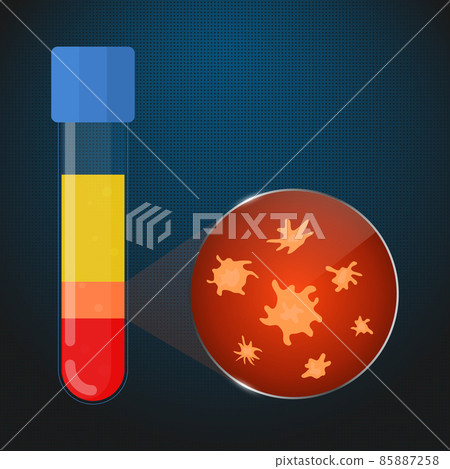 PRP platelets buffy coat in test tube 85887258