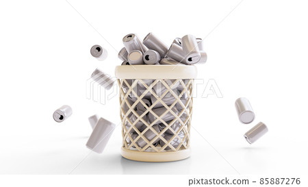 3D illustration material of empty cans Image material of environmental problems 3D rendering 3D illustration material of empty cans Image material of environmental problems 3D rendering 85887276