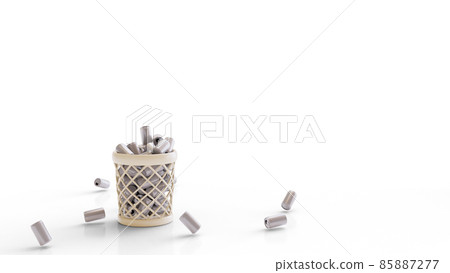 3D illustration material of empty cans Image material of environmental problems 3D rendering 3D illustration material of empty cans Image material of environmental problems 3D rendering 85887277