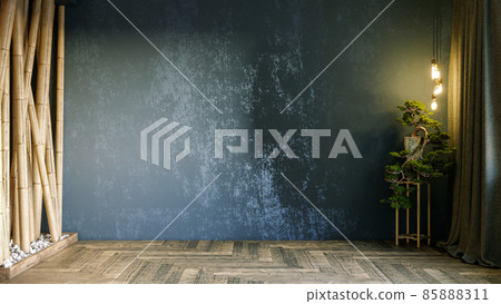 Modern interior of the room. Mockup of an empty room. Wall and floor. 3d rendering 85888311