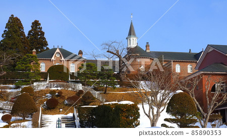 Trappistine Monastery in Winter 2 85890353