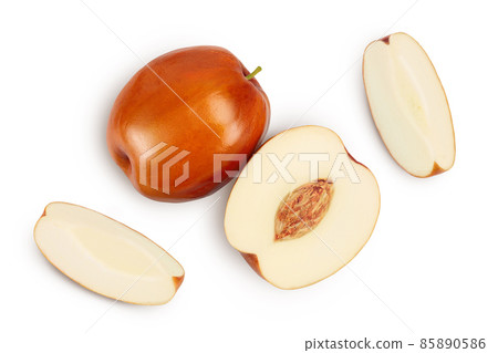 jujube or chinese date isolated on white background with clipping path. Top view. Flat lay jujube or chinese date isolated on white background with clipping path. Top view. Flat lay 85890586