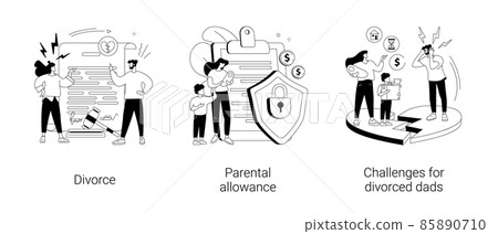 Family breakdown abstract concept vector illustrations. 85890710