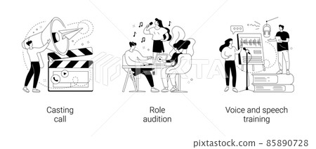 Modelling agency abstract concept vector illustrations. 85890728