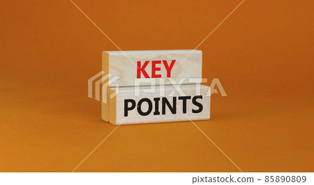 Time to key points symbol. Concept words Key points on wooden blocks on a beautiful orange background. Business and time to key points concept. Copy space. Time to key points symbol. Concept words Key points on wooden blocks on a beautiful orange background. Business and time to key points concept. Copy space. 85890809