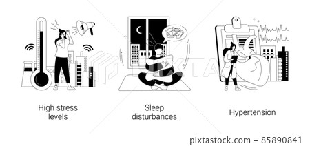 Stressful life abstract concept vector illustrations. Stressful life abstract concept vector illustrations. 85890841