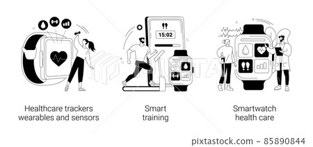 Activity tracking abstract concept vector illustrations. 85890844