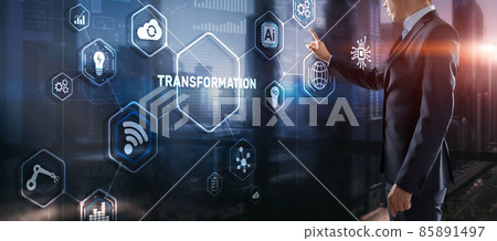 Business Digital Transformation. Future and Innovation Internet and network concept. Technology background Business Digital Transformation. Future and Innovation Internet and network concept. Technology background 85891497