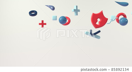 Security icon with geometric shapes Security icon with geometric shapes 85892134