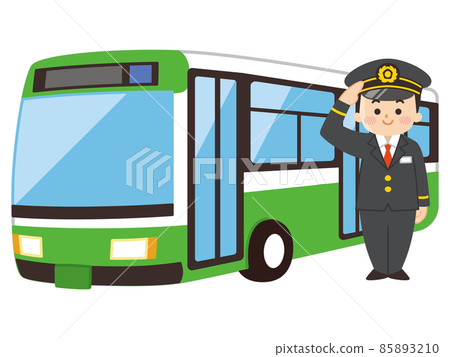 Male driver and local bus public transportation 85893210