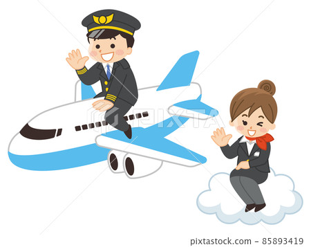 飛行員、CA 女人和飛機 飛行員、CA 女人和飛機 85893419
