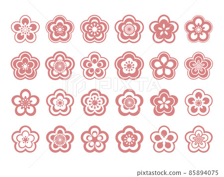 梅花插圖素材 85894075