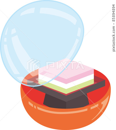 扭蛋膠囊中的菱麻糬_膠囊半開 扭蛋膠囊中的菱麻糬_膠囊半開 85894894